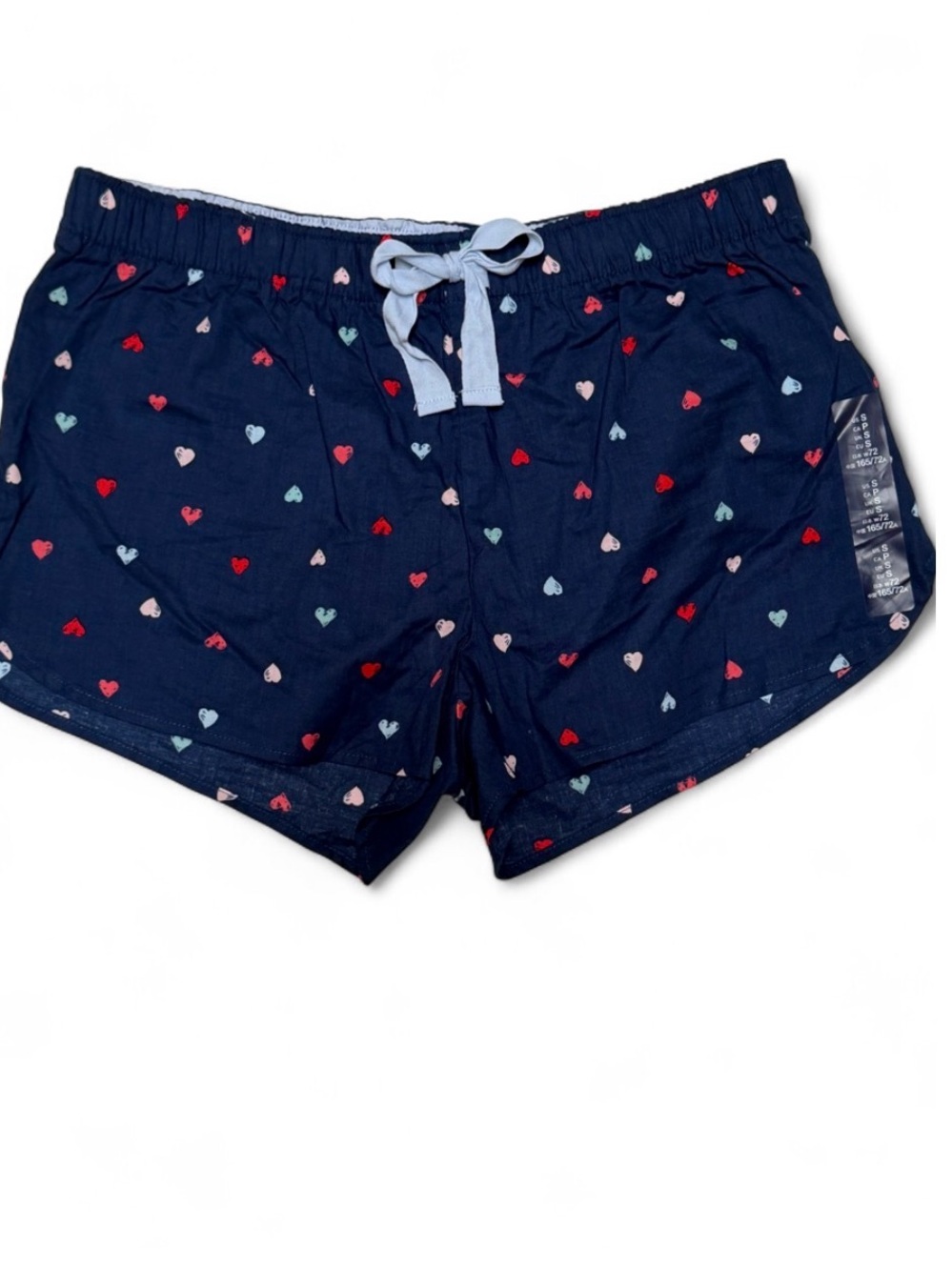 GAP Navy Blue Heart-Print Cotton Pajama Shorts - Sz S
